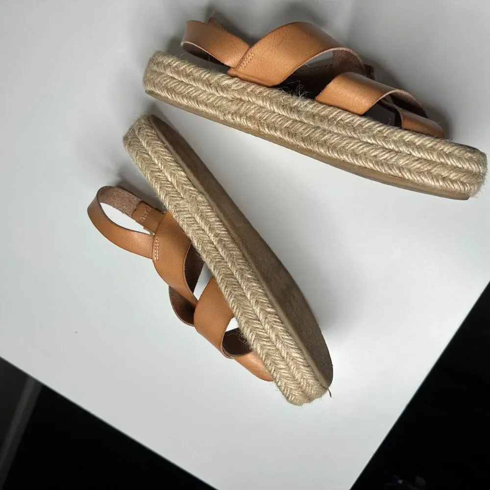 Zara Girls brown sandals 35 3.5